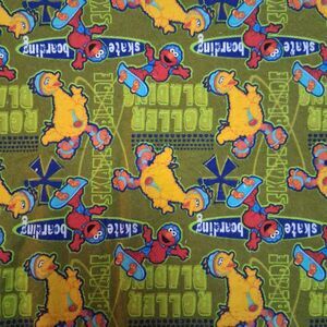 Sesame Street Big Bird Fabric Flannel Fleece ©2007 1.8 Yards Licensed
